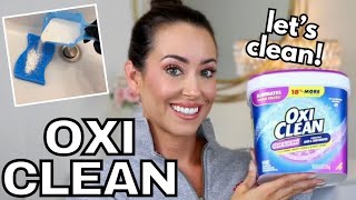 CLEANING WITH OXICLEAN WAYS TO USE OXICLEAN AROUND THE HOUSE Demo amp Review [upl. by Hilary]