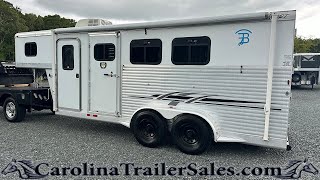 2003 Exiss 3 Horse Trailer  All Aluminum AC amp Awning Tour [upl. by Laural]