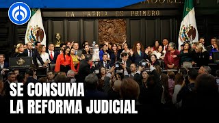 Senado aprueba Reforma Judicial en lo general en medio de agarrones y protestas [upl. by Nekciv369]