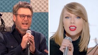 Watch Blake Shelton Hilariously Butcher Taylor Swifts Shake It Off [upl. by Jelks]