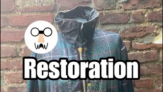 Restoration of a vintage Barbour Northumbria wax jacket from the 90s [upl. by Yevi]