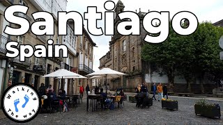 Santiago de Compostela Walking  Tour Walk Spain [upl. by Limemann]