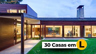 30 Modelos de Casas em L Espetaculares para inspirar seu Projeto [upl. by Shyamal]