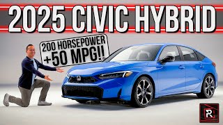 The 2025 Honda Civic Hybrid Combines SiLike Power With Crazy Efficient Fuel Economy [upl. by Mukund]