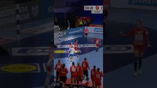 🧠 200 IQ goal 🫣 handball håndbold ehfeuro2024 [upl. by Christy]