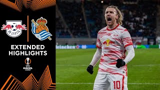 RB Leipzig vs Real Sociedad Extended Highlights  UEL  Round of 16  Leg 1  CBS Sports Golazo [upl. by Engvall962]