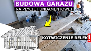 Budowa garażu na płycie fundamentowej Wytyczanie ścian garażu Budowa szopki krok po kroku 1 [upl. by Sidonnie]