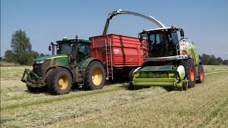 Futterroggen häckseln 2018 Daue und Partner Claas Jaguar 960 Fendt Case John Deere [upl. by Elisabetta]