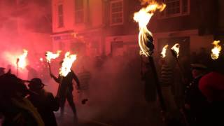 Battle bonfire night parade with firecrackers [upl. by Carew]