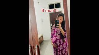 My pregnancy 1 month to 9 month photos😍 Short video shortvideo pregnancyphoto reels [upl. by Ias321]