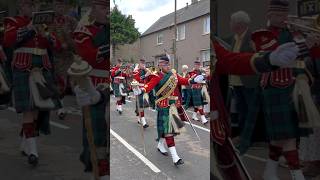 drummajor leads Band of the royalregimentofscotland march during 2024 Linlithgow Marches shorts [upl. by Cynar860]