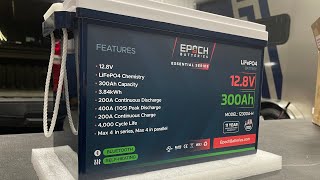 EPOCH 300ah RV BATTERY LITHIUM LifePO4 POWER STORAGE [upl. by Acilegna679]