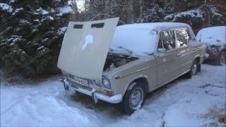 Lada 1300S quot hard quot cold start [upl. by Bilbe]