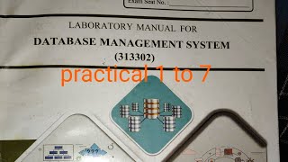 Database management system lab manual answer practical 1 to 7 313302 kscheme diploma polytechnic [upl. by Emelita]