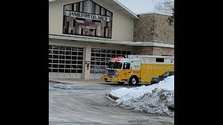 Fame fire company rescue 53 responding to a reported building at Cheney university [upl. by Nuhsal]