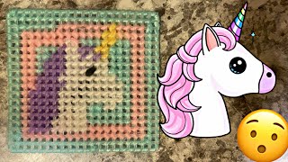 Stitching A Unicorn On A Canvas [upl. by Mart]