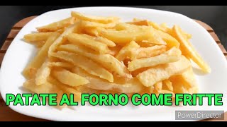 PATATE AL FORNO COME FRITTE croccanti fuori morbide dentro [upl. by Abil]