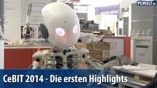 CeBIT 2014  Die ersten Highlights der Messe  deutsch  german [upl. by Kcirdle650]