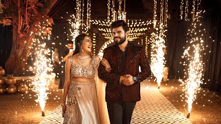 Most Beautiful Couple Entry For Sangeet  Best Sangeet Entry  Bride amp Groom Entry [upl. by Ailic498]