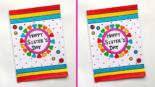 Easy Sisters Day Card Idea  Sisters day Greeting card  Handmade Sisters Day Card  Gift Card [upl. by Haldis]