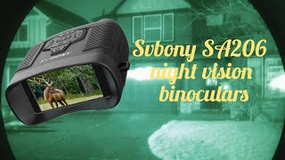 Svbony SA206 night vision binoculars review [upl. by Gwendolyn]