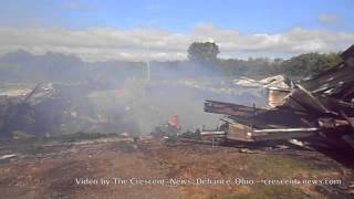 Ohio barn destroyed by fire  Aug 12 2013 [upl. by Lillian]