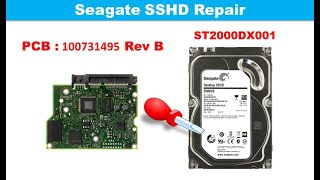 Seagate SSHD ST1000DX001 ST2000DX001 ST3000DX001 ST4000DX001 100731495 Rev B repair data reco [upl. by Naoj]