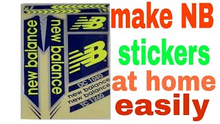 Make NB water proof cricket bat stickers at home easily [upl. by Aiepoissac233]