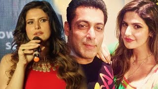 Zarine Khan REACTION On Working With Salman Khan In Film [upl. by Nairot189]