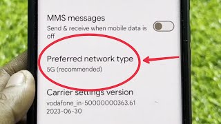 Change Preferred Network Type  Set 2G3G4G5G in Google Pixel Mobile [upl. by Cross]