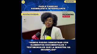 ⚠️ “Hemos podido demostrar con elementos documentales y testimoniales que la ministra ha incumplido” [upl. by Pet]