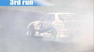 Ken Nomura drifting 4th gear in his Blitz Uras ER34 Skyline [upl. by Lladnik]