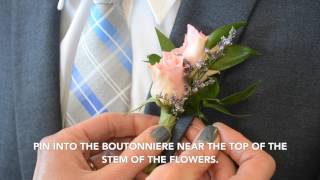 How To Pin On A Boutonniere [upl. by Hudis90]