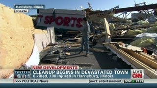 CNN Tornado cleanup begins in devastated town [upl. by Adaran]