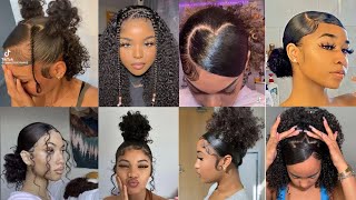 💖Natural Curly hairstyles protective hairstyles compilation✨ [upl. by Aiotal]