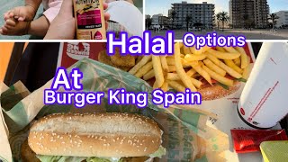 Halal🍔Vegan burger at Burger King Spainlovely Sundayplaya day🇪🇸 [upl. by Renferd]