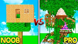 MINECRAFT  NOOB VS PRO TREE HOUSES [upl. by Casady52]