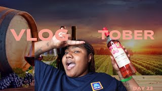 TRYING THE NEW ALDI WINE FOR THE FIRST TIME VLOGTOBER DAY 23 [upl. by Belia]