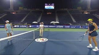 Iga Swiatek vs Garbine Muguruza  2021 Dubai Round 3  WTA Match Highlights [upl. by Reinar815]