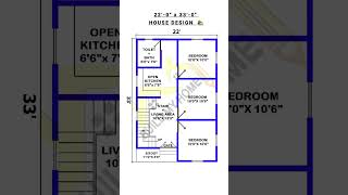 22 x 33 house design 22 x 33 house plan 22 x 33 ghar ka naksha buildmyhome house home shorts [upl. by Rahs]