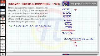 CONAMAT1°SEC EXAMEN ELIMINATORIO [upl. by Natfa]