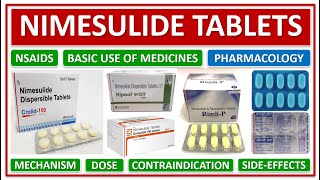 NIMESULIDE TABLETS BASIC USE PHARMACOLOGY MECHANISMS WORKING CONTRAINDICATIONS SIDEEFFECTS [upl. by Halona]