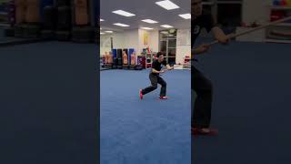 Coach Kayvon showcases his incredible spear skills wushu martialarts speartraining [upl. by Eiahpets]