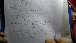 State and Prove Parsevals Relation for continuous time periodic signal [upl. by Dieterich385]