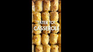 Tater Tot Casserole  Recipe video [upl. by Ellinnet998]