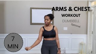 LEAN ARMS AND TONED CHEST 6 Minute Standing Arm Chest Workout [upl. by Alys850]