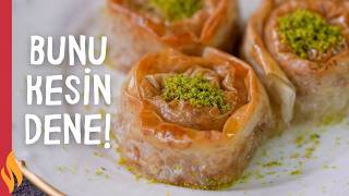 10 Dakikada Bayram Tatlısı 😍 Az Malzemeli Pratik Gül Baklava Tarifi 💯 [upl. by Davilman]