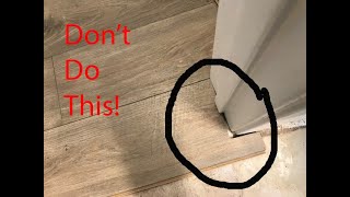 How to install laminate flooring around doors and cabinets [upl. by Inafetse]