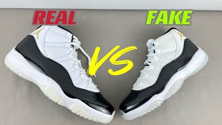 Real VS Fake Air Jordan 11 Gratitude “DMP” [upl. by Suiratnauq]