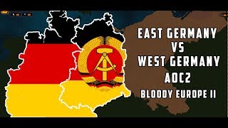 AOC2 East Germany vs West Germany 3 Round  Bigger German Map Bloody Europe II [upl. by Anelrahs]